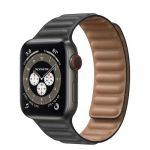 Apple Watch Series 6 Edition GPS + Cellular, 40mm Space Black Titanium Case with Leather Link