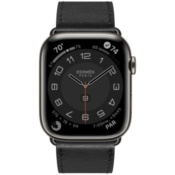 Apple Watch Series 8 Hermès, 45mm Space Black Stainless Steel Case with Single Tour