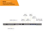 Bộ Chuyển Đổi Kiêm Đế Cắm Đa Màn Hình Hyperdrive 4K60Hz 13 Ports Multi-Display Dock Station HD134