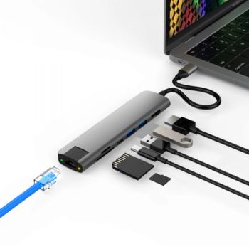 Bộ chuyển đổi HyperDrive SLAB 7-in-1 USB-C Hub cho Macbook, Surface, Pc & Devices