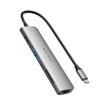 Bộ chuyển đổi HyperDrive SLAB 7-in-1 USB-C Hub cho Macbook, Surface, Pc & Devices