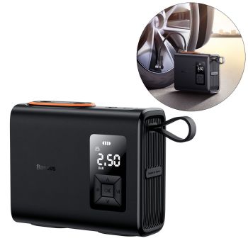 Bơm lốp ô tô di động Baseus Energypump Mega Series Dual Cylinder 250W ( xi lanh kép, bơm nhanh, pin sạc )