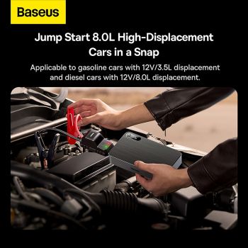 Bộ kích điện Baseus Super Energy Pro + 1600A 16.000mAh PD 65W 12V cho xe hơi