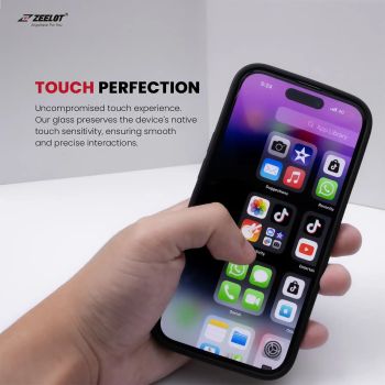 Dán cường lực chống ánh sáng xanh ZEELOT (2.5D+) SOLIDslee iPhone 15 series