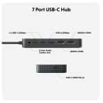 Cổng chuyển đổi HyperDrive Next Dual 4K HDMI 7 Port USB-C