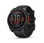 Garmin Fenix 8 AMOLED (47MM) - Sapphire, Slate Gray with Black Silicone Band