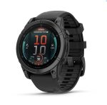 Garmin Fenix E (47MM) - Slate Gray Steel with Black Silicone Band