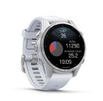 Garmin Fenix 8 AMOLED (43MM) - Silver with Whitestone Silicone Band