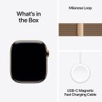 Apple Watch Series 10 (GPS+Cellular) 46mm Titanium Case, Milanese Loop