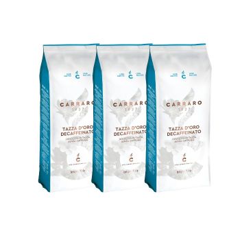 Cà phê hạt Carraro Decaff. Tazza D'Oro 500g - Nhập khẩu Ý