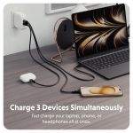 Cục sạc HyperJuice 70W USB-C GaN Travel Charger with 3 Ports