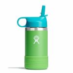 Bình nước giữ nhiệt dành cho trẻ Hydro Flask Kids Wide Mouth Straw Cap And Boot Anemone 12 Oz