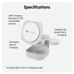 Bộ sạc không dây HyperJuice Qi2 3-in-1 Magnetic Charging Stand