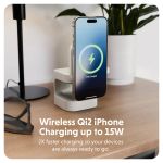 Bộ sạc không dây HyperJuice Qi2 3-in-1 Magnetic Charging Stand