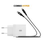 COMBO sạc nhanh HyperJuice 20W 2 cổng và cáp USB-C to Lightning HyperDrive TOUGH MFi