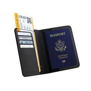 Ví da passport Satechi Vegan-Leather with Find My