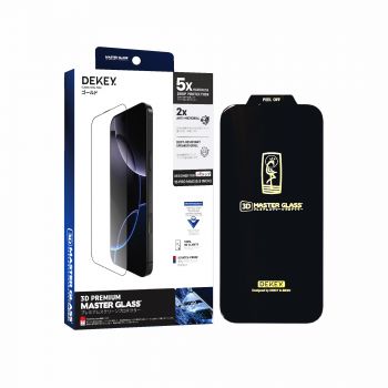 Dán cường lực CNT iPhone 16 series Dekey 3D Master Glass Premium (Privacy)