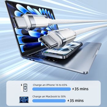 Cáp sạc Innostyle USB-C to USB-C CryStalShine 1.5M