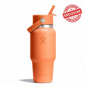 Bình giữ nhiệt Hydro Flask Wide Flex Straw Travel Cap 24 OZ (710ml) - Nectar Orange (Limited)