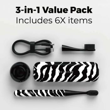 Bàn chải điện Mipow Brushgo Slimpro i4 Special Edition with Ceramic Holder CI-900S - ZebraBold