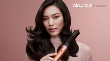 Máy tạo kiểu tóc & sấy đa năng Dyson Airwrap Coanda2x (Amber silk/Pink champagne)
