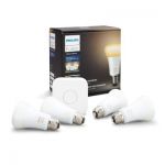 Bộ đèn Philips Hue White Ambiance Smart Bulb Starter Kit (4 x A19 Bulbs + 1 Hub) - nhập khẩu
