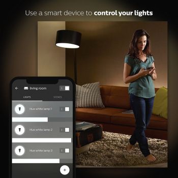 Bộ đèn Philips Hue White Ambiance Smart Bulb Starter Kit (4 x A19 Bulbs + 1 Hub) - nhập khẩu