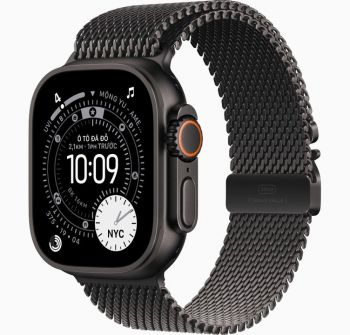 Apple Watch Ultra 3 GPS + Cellular 49mm Black Titanium, Titanium Milanese Loop