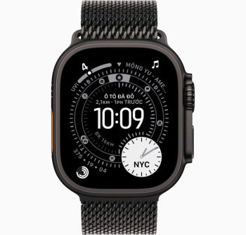 Apple Watch Ultra 3 GPS + Cellular 49mm Black Titanium, Titanium Milanese Loop