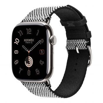 Apple Watch Hermès Series 11 Titanium Case, Toile H Single Tour