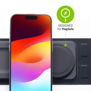 Bộ sạc không dây mophie 3-in-1 Portable Travel Charger with MagSafe (Gen 2)