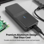 Box ổ cứng SSD HyperDrive Next USB4 Ver2 80Mbps M.2 PCIe Enclosure