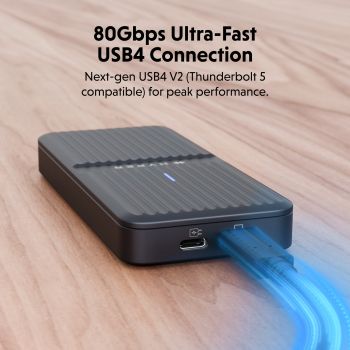 Box ổ cứng SSD HyperDrive Next USB4 Ver2 80Mbps M.2 PCIe Enclosure