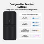 Box ổ cứng SSD HyperDrive Next USB4 Ver2 80Mbps M.2 PCIe Enclosure