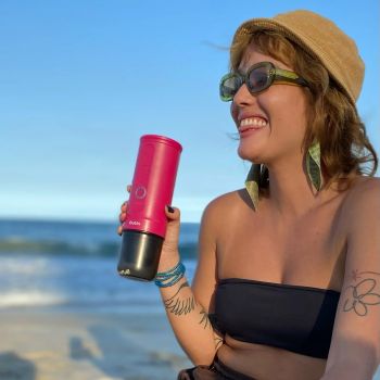 Máy pha cà phê OutIn Nano Portable Espresso Machine (Fuchsia Pink)