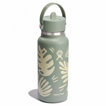 Bình giữ nhiệt Hydro Flask Wide Flex Straw Cap 32 OZ (946ml) - Botanical Bliss Agave (Limited Edition)