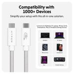 Cáp USB4 HyperDrive 1.2m Braided Performance USB-C TO USB-C