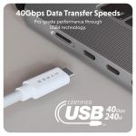 Cáp USB4 HyperDrive 1.2m Braided Performance USB-C TO USB-C