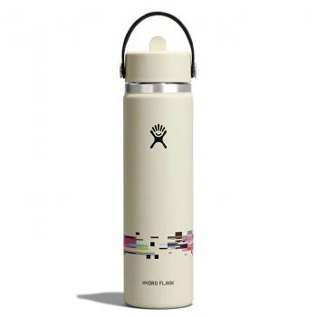 Bình giữ nhiệt Hydro Flask Wide Flex Straw Cap 24 OZ (710ml) - Glitch White (Limited Edition)