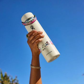 Bình giữ nhiệt Hydro Flask Wide Flex Straw Cap 24 OZ (710ml) - Glitch White (Limited Edition)