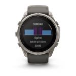 Garmin Fenix 9 Pro - Solar, Titanium, 51mm (Pebble Gray/Silver Gray Silicone Band)