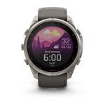 Garmin Fenix 9 Pro - Solar, Titanium, 51mm (Pebble Gray/Silver Gray Silicone Band)