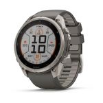 Garmin Fenix 9 Pro - Solar, Titanium, 51mm (Pebble Gray/Silver Gray Silicone Band)