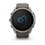 Garmin Fenix 9 Pro - Solar, Titanium, 51mm (Pebble Gray/Silver Gray Silicone Band)