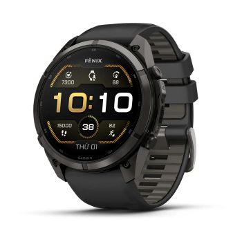 Garmin Fenix 9 Pro - DLC Titanium, 51mm (Black/Pebble Gray Band)
