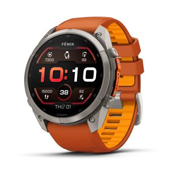 Garmin Fenix 9 Pro - Titanium, 51mm (Autumn Orange/Spark Orange Band)