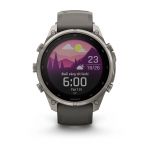Garmin Fenix 9 Pro - Solar, Titanium, 47mm (Pebble Gray/Silver Gray Silicone Band)