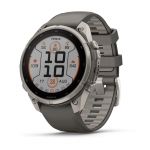 Garmin Fenix 9 Pro - Solar, Titanium, 47mm (Pebble Gray/Silver Gray Silicone Band)