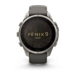 Garmin Fenix 9 Pro - Solar, Titanium, 47mm (Pebble Gray/Silver Gray Silicone Band)