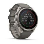 Garmin Fenix 9 Pro - Solar, Titanium, 47mm (Pebble Gray/Silver Gray Silicone Band)
